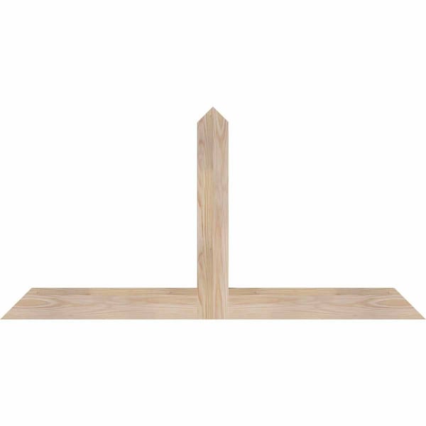 Ekena Millwork Portland Smooth Timber Gable Bracket, Douglas Fir, 48"W x 24"H x 1 1/2"D x 3 1/2"F, 12/12 Pitch GBW048X24X0204POR00SDF - main